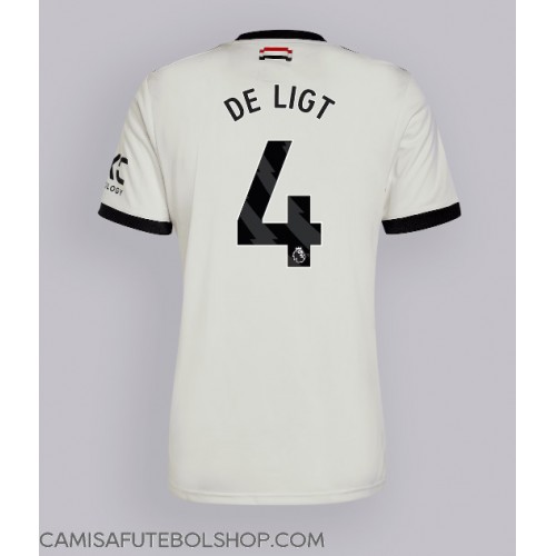 Camisa de time de futebol Manchester United Matthijs de Ligt #4 Replicas 3º Equipamento 2024-25 Manga Curta